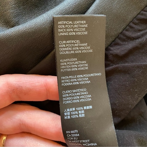 Free People Faux Midnight Magic Vegan Leather Mini Skirt Womens 0 XS Black Faux - Picture 11 of 13